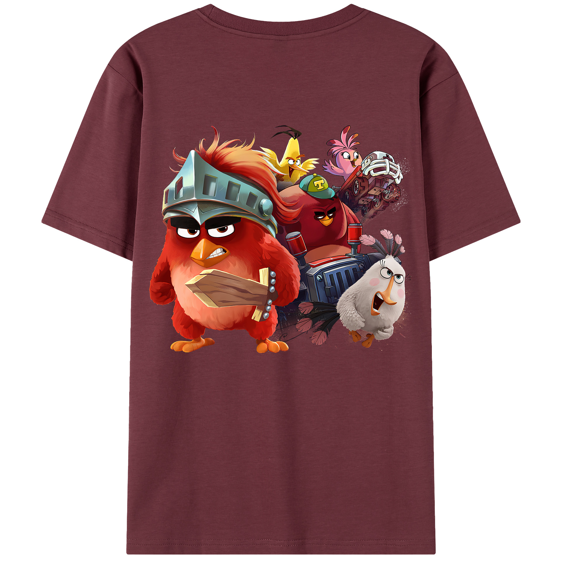（画像用） Angry Birds アングリーバード 綿100％半袖Tシャツ（背面プリント）